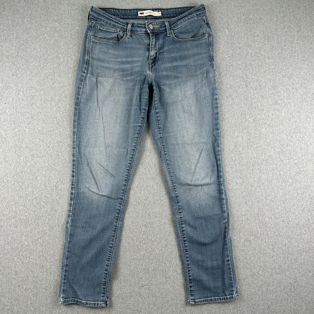 Levi Jeans Womens 8 Blue Mid Rise Skinny W29 L32 Casual Denim
